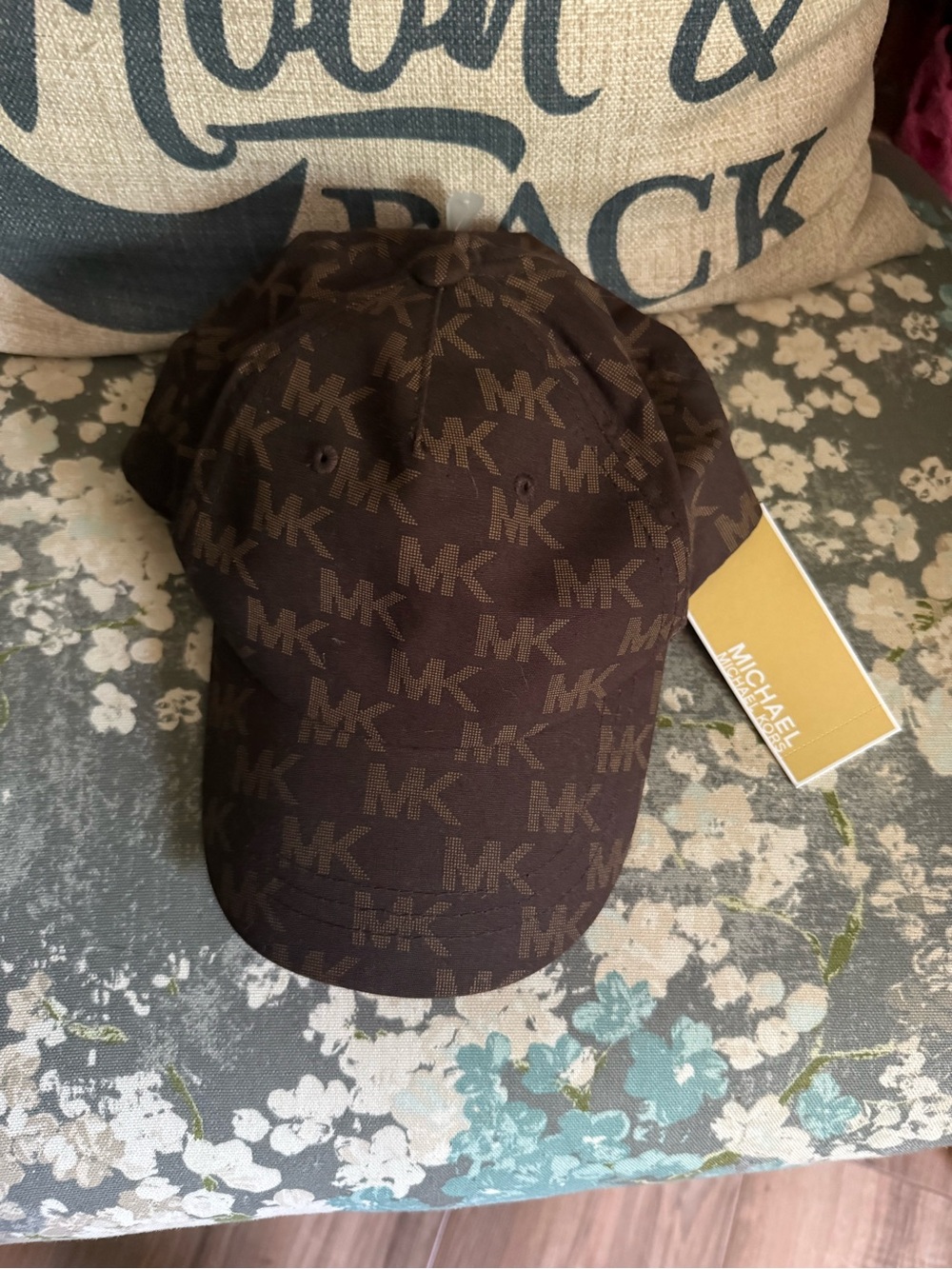 Michael Kors Brown MK Logo Baseball Cap